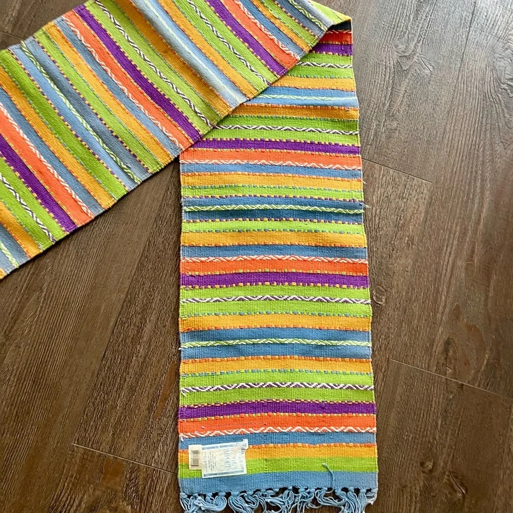 Handwoven From Cotton Table Runner 13/67 Inches